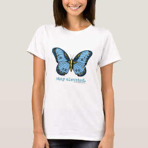 T-shirt Le "séjour a élevé" le papillon bleu - styles
