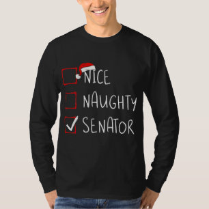 T-shirt Le sénateur de Nice Naughty Christmas List Xmas S