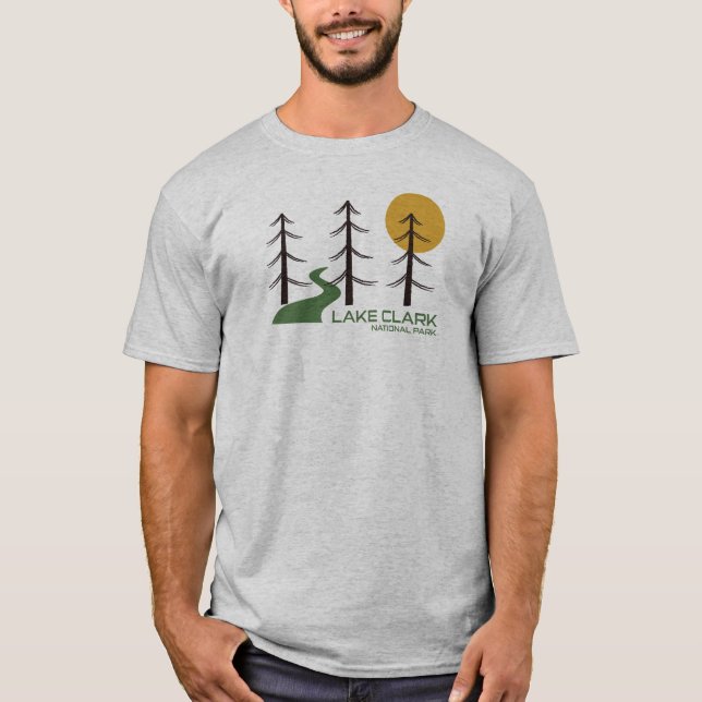 T-shirt Le sentier du parc national du lac Clark (Devant)