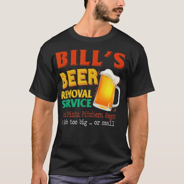 T-shirt Le service de retrait de la bière Bills peut Pints (Devant)