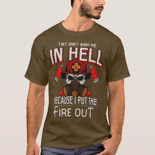T-shirt Le service des pompiers dit un cadeau