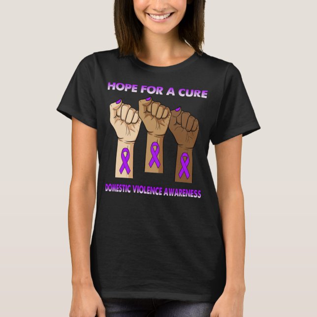 T-shirt Le Silence Espère Pour Une Violence Domestique Cur (Devant)