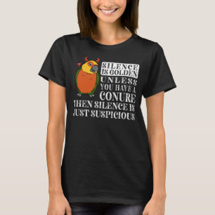T-shirt Le Silence Est Le Parrot D'Or I Jenday Conure
