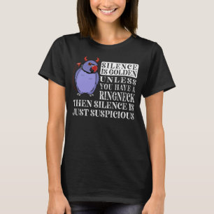 T-shirt Le Silence Est Parrot D'Or I Violet Indian Ringnec