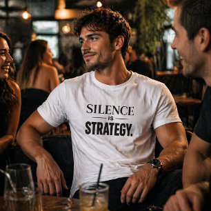 T-shirt Le silence est une stratégie – Affirmation moderne