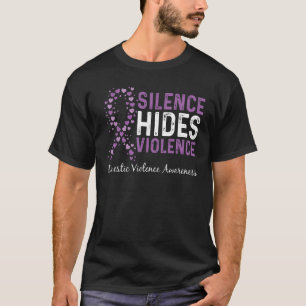 T-shirt Le silence masque la violence domestique Sensibili