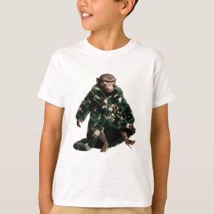T-shirt Le singe 3D parade sur le podium en stilettos doré
