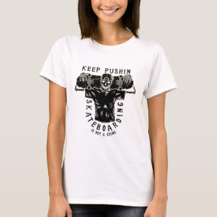 T-shirt Le Skateboard N'Est Pas Un Crime-Squelette Skateur