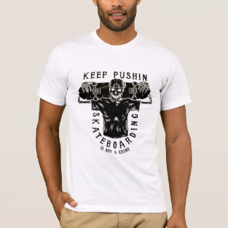T-shirt Le Skateboard N'Est Pas Un Crime-Squelette Skateur