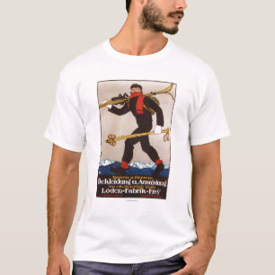 T-shirt Le ski de Loden vêtx l'affiche de publicité de ski