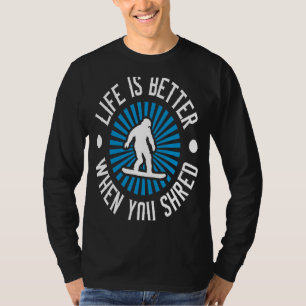 T-shirt Le snowboard quand vous partagez