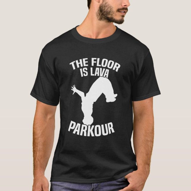 T-shirt Le Sol Est Parkour De Lave (Devant)