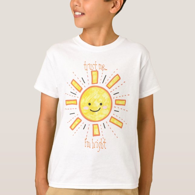 T-shirt Le soleil badine la chemise (Devant)