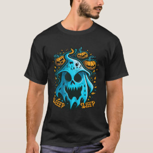 T-shirt Le Sommeil D'Halloween Fantôme Pour Hommes Femmes