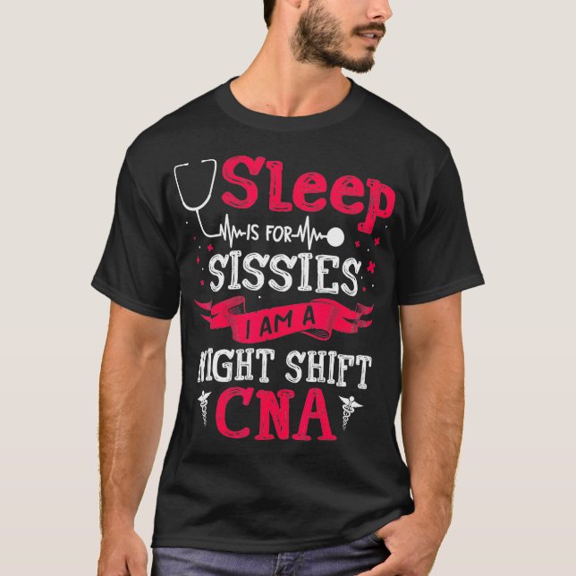 T-shirt Le sommeil est pour les mauviettes Je suis un infi (Devant)