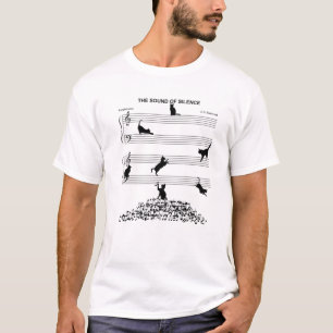T-shirt Le Son Du Silence Musique Et Amoureux des chats