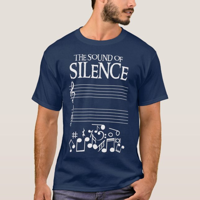 T-shirt Le son du silence Musique humoristique pour (Devant)