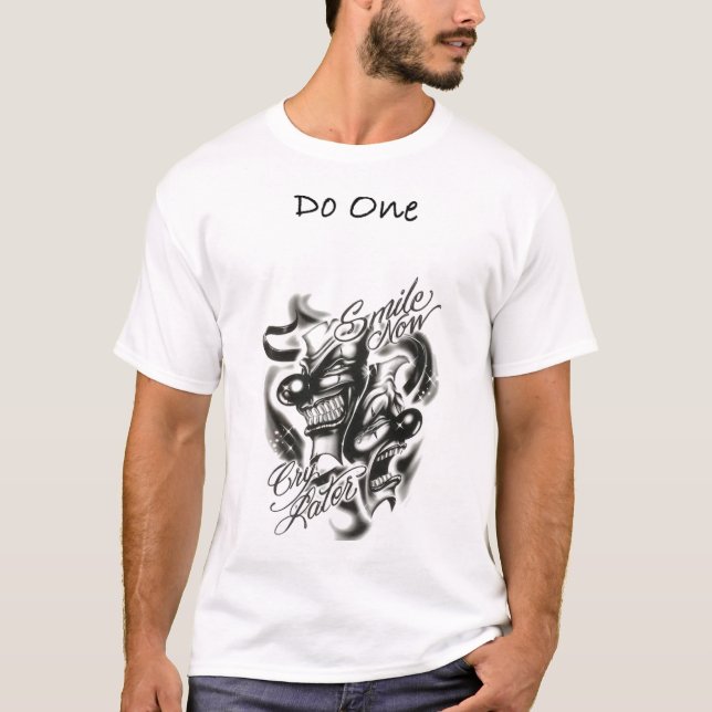 T-shirt Le sourire pleurent maintenant plus tard (Devant)