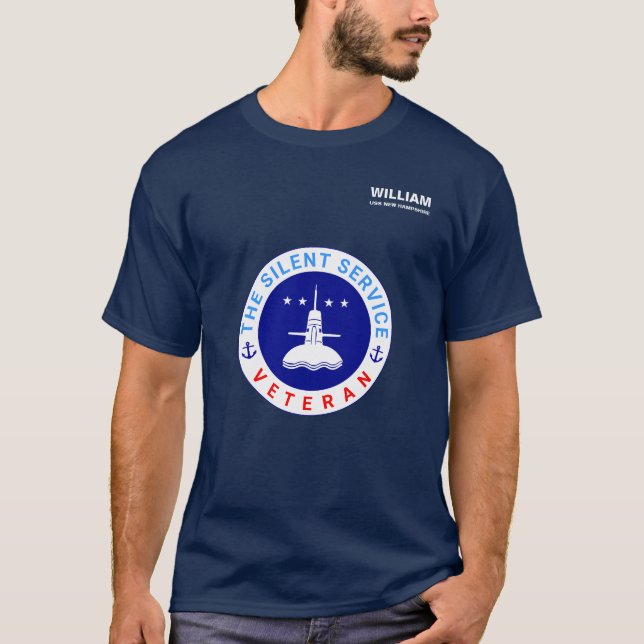 T-shirt Le sous-marin vétéran du service silencieux élégan (Devant)