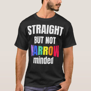 T-shirt Le soutien LGBTQ est direct mais pas étroit allié 