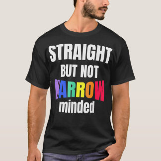 T-shirt Le soutien LGBTQ est direct mais pas étroit allié