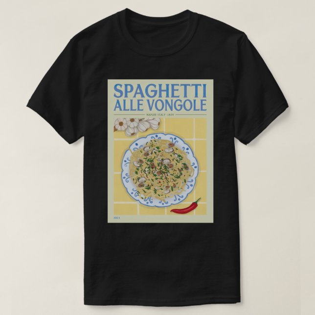T-shirt Le Spaghetti Alle Vongole 1839 (Design devant)