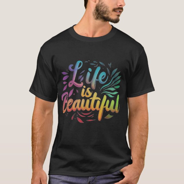 T-shirt Le spectre arc-en-ciel de la vie (Devant)