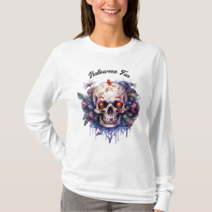 T-shirt Le squelette d'Halloween pour elle