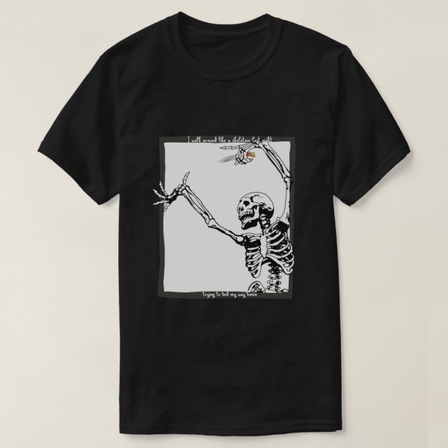 T-shirt le squelette du fond avant (Design devant)