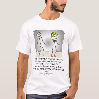 T-shirt le stickman rencontre le stickgirl
