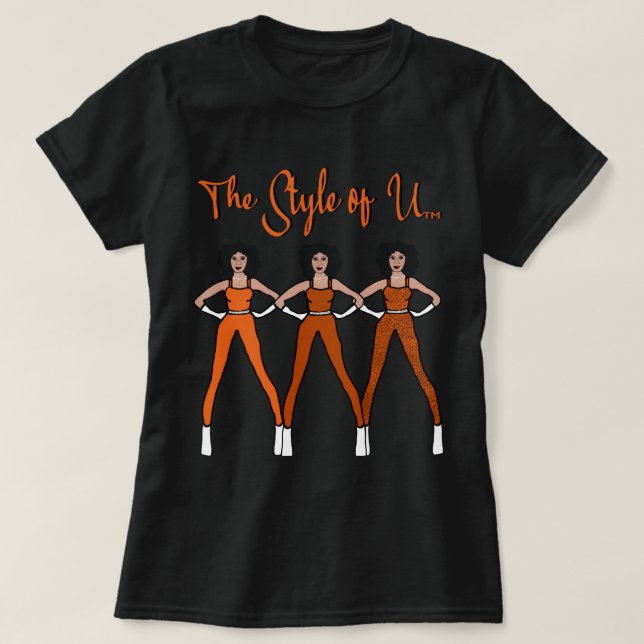 T-shirt Le style de U (orange brûlée) (Design devant)