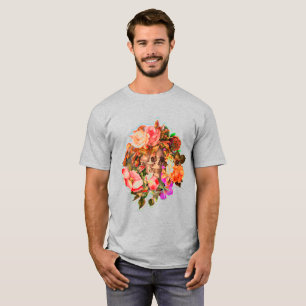 T-shirt Le style hippie de crâne vintage teignent en