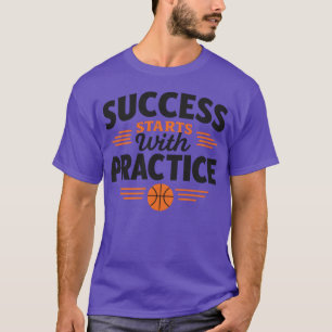 T-shirt Le succès commence par la motivation de basket-bal