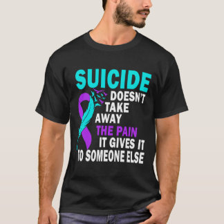 T-shirt Le suicide n'enlève pas la douleur qu'il inflige à