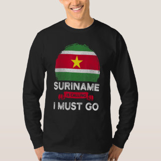 T-shirt Le Surinam Dit Que Je Dois Aller Héritage Surinama
