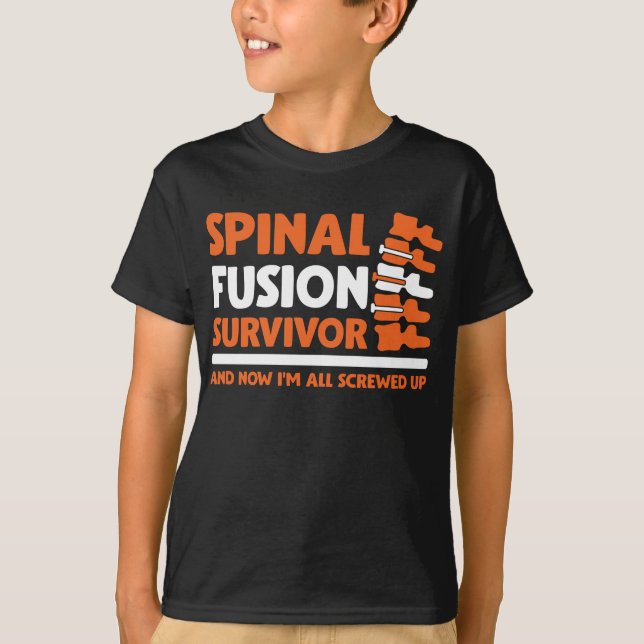 T-shirt Le survivant de la chirurgie spinale bionique a ro (Devant)