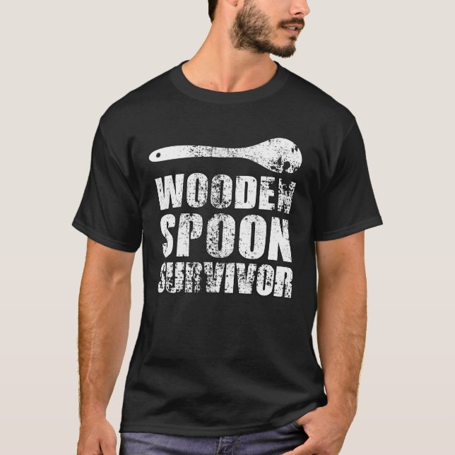 T-shirt Le survivant de la cuillère de bois Drôle cadeau i (Devant)