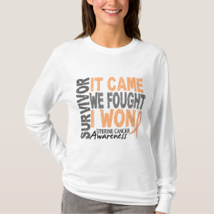 T-shirt Le survivant utérin de Cancer qu'il est venu nous