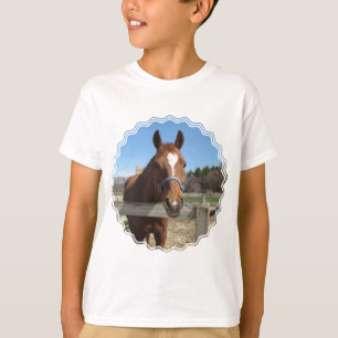 T-shirt Le sweatshirt de l'enfant quart doux de cheval