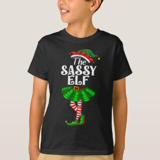 T-shirt Le Sy Elf Xmas drôle de Noël assorti à la famille 