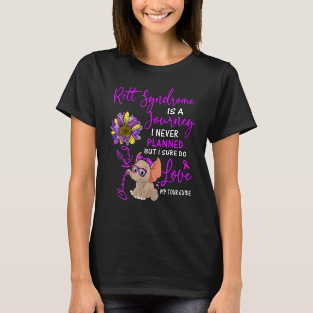 T-shirt Le Syndrome De Rett D'Éléphant Est Un Voyage Que J (Devant)