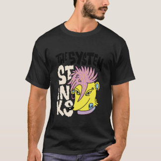 T-shirt Le Système Empeste - Illustration du Rat Rebelle