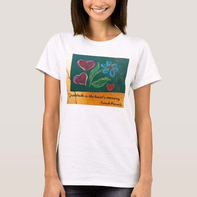 T-shirt Le T-shirt/gratitude de la femme (Devant)