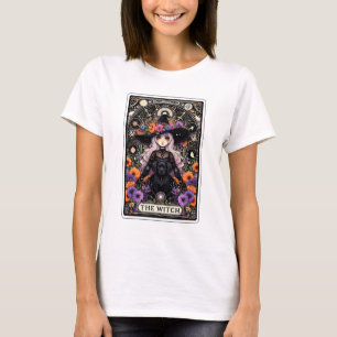 T-shirt Le Tarot de la Sorcière avec un Chien Noir