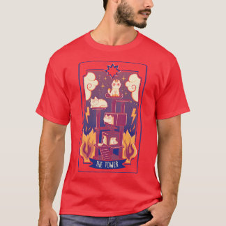 T-shirt Le Tarot Tower Cat par Tobe Fonseca