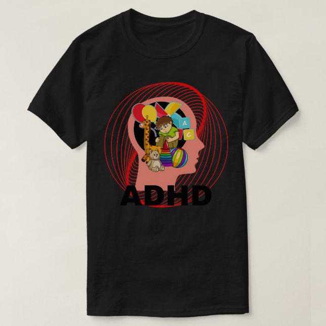 T-SHIRT LE TDAH EST UN TDAH INCONTOURNABLE POUR LES ENFANT (Design devant)