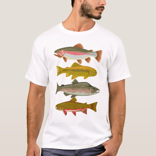 T-shirt Le Tee de l'amérindienne truite nord-américaine :  (Devant)