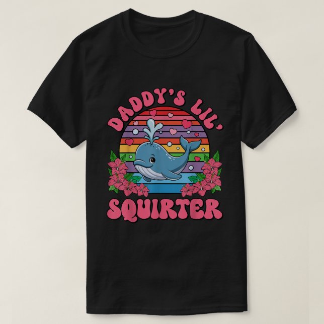 T-shirt Le Tee Retro Baleine de Daddy’s Lil’ Squirter (Design devant)