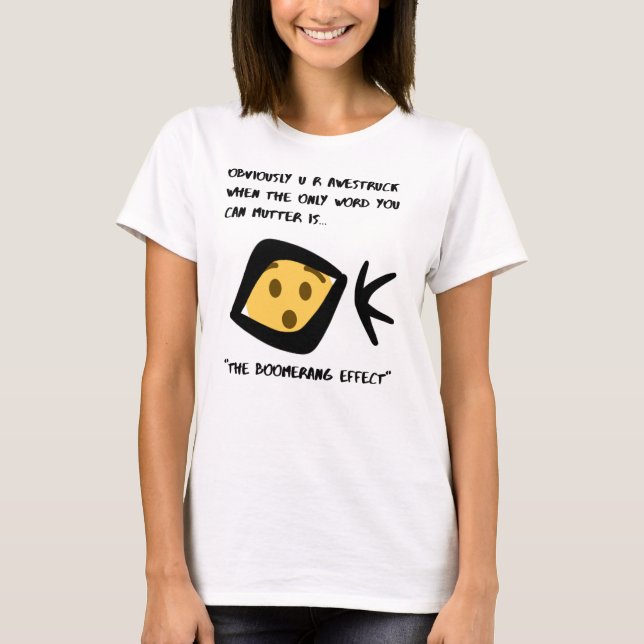 T-shirt Le Tee - shirt blanc Awestruck Boomerangé (Devant)