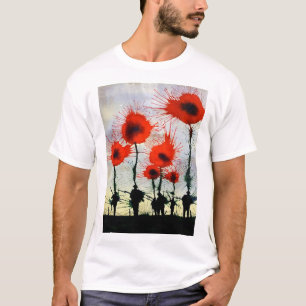 T-shirt Le tee - shirt des hommes de pavots